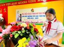 3. Em Ngô Thu Ngân thay mặt Liên đội báo cáo kết quả những thành tích Liên đội đạt được.jpg - 